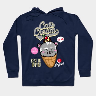 Cats Cream Grey Hoodie